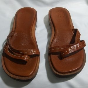 J.crew brown strap leather sandals-size 10
